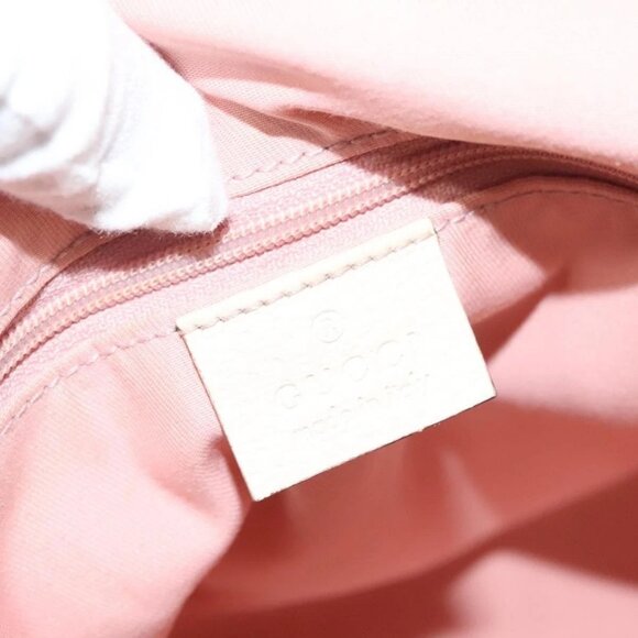 GUCCI GG Canvas Hand Bag Gold Pink 141470 Auth 127877 - Picture 10 of 16
